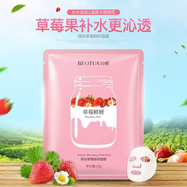 BEOTUA Face Mask Natural Fruit Extracts Hyaluronic Acid Facial Masks Moisturizing anti acne aging whitening Skin Care Masks