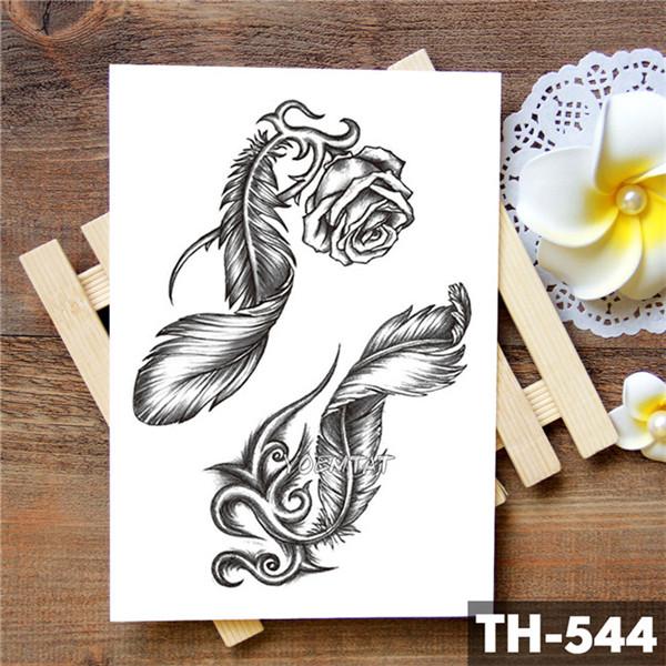 Family Rose Time clock Skull Temporary Tattoo Sticker Scorpion Tower Waterproof Tattoos Body Art Arm Fake Tatoo Men Wo