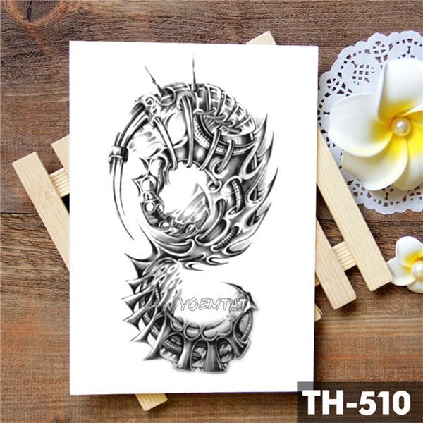 Family Rose Time clock Skull Temporary Tattoo Sticker Scorpion Tower Waterproof Tattoos Body Art Arm Fake Tatoo Men Wo