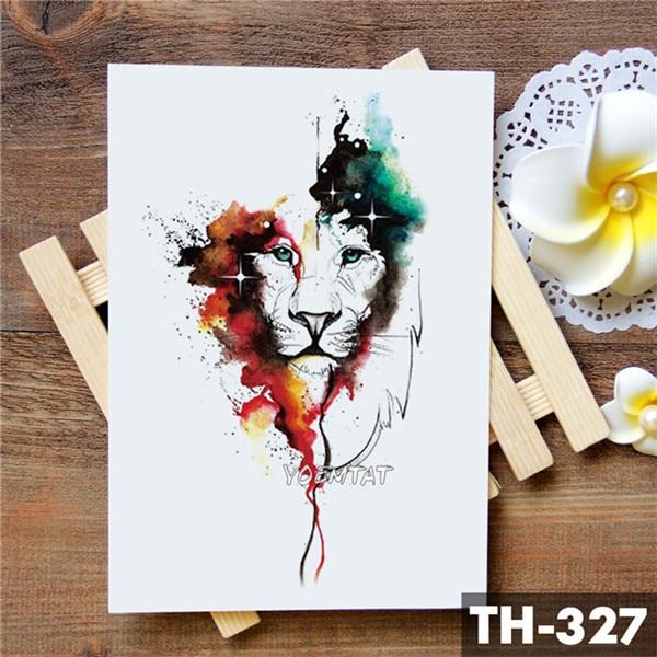Unicorn Geometric Rose Fox Wolf Waterproof  Temporary Tattoo Sticker Swan Elk Animals Flash Tattoos Body Art Fake tatoo