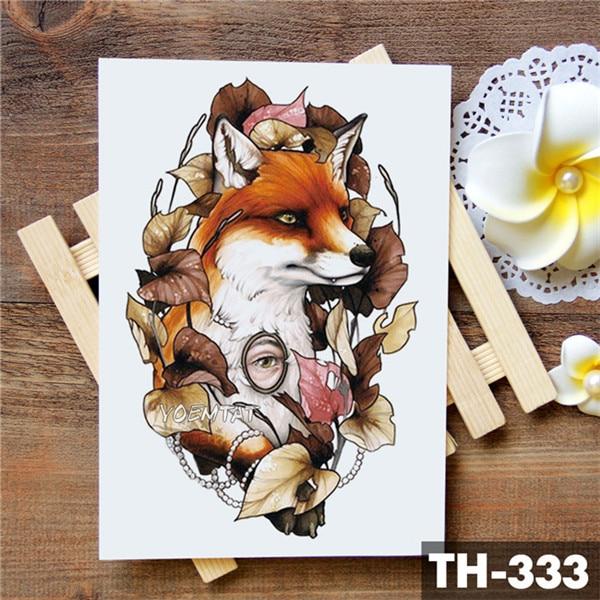 Unicorn Geometric Rose Fox Wolf Waterproof  Temporary Tattoo Sticker Swan Elk Animals Flash Tattoos Body Art Fake tatoo