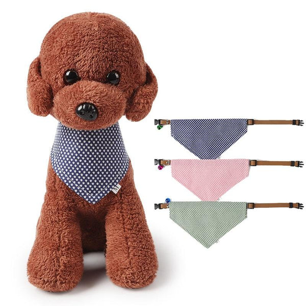 Reversible Cotton Pet Dog Bandanas Triangular Bandage Scarf Accessories for Dogs Cats Animals Adjustable Cotton Puppy Bib Collar
