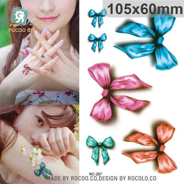 3D Butterfly Body Art Waterproof Temporary Tattoos For Men women Sexy Colours Small Sticker Wholesale RC2206