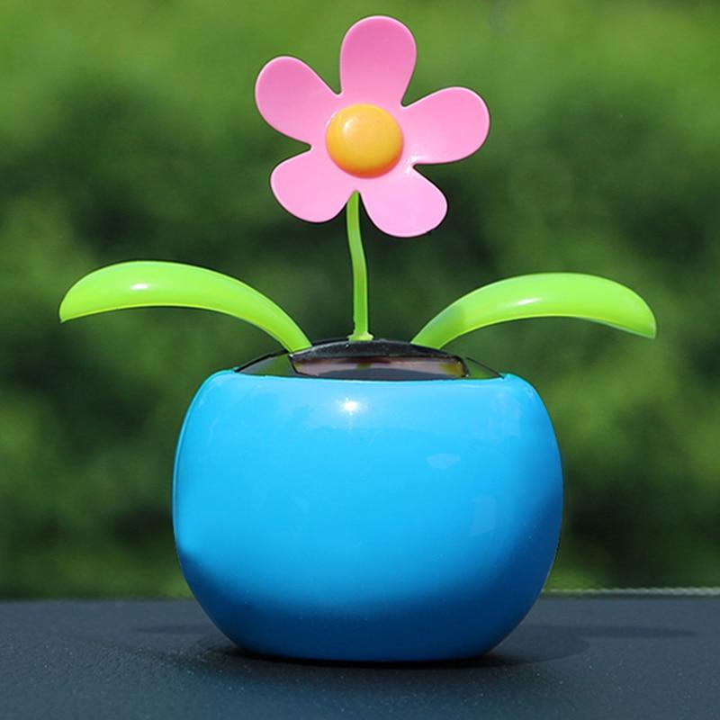 EAFC Car Decoration Solar Powered Dancing Flower Swinging Animated Dancer Toy Sunflower Car Decoration New Car Funny Toy