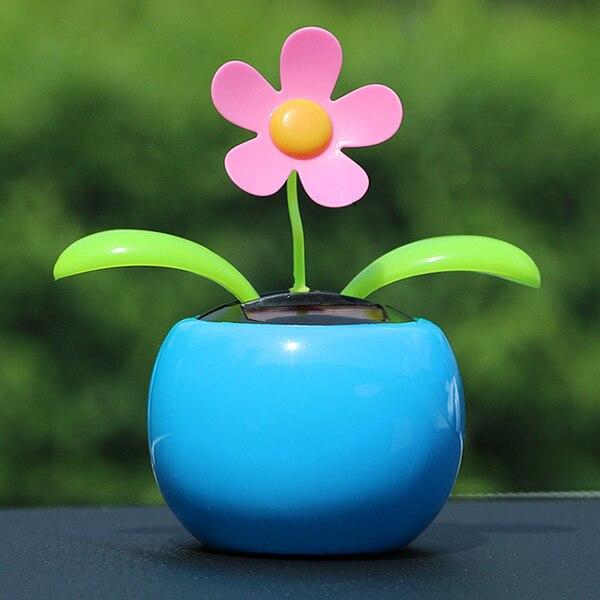 EAFC Car Decoration Solar Powered Dancing Flower Swinging Animated Dancer Toy Sunflower Car Decoration New Car Funny Toy