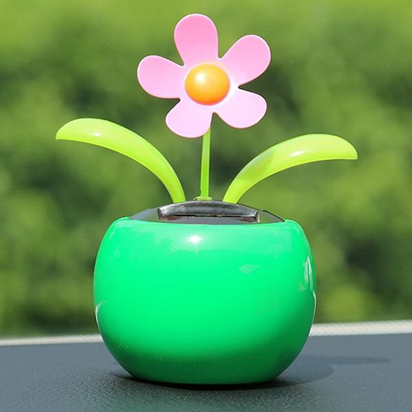 EAFC Car Decoration Solar Powered Dancing Flower Swinging Animated Dancer Toy Sunflower Car Decoration New Car Funny Toy