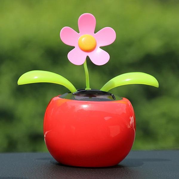 EAFC Car Decoration Solar Powered Dancing Flower Swinging Animated Dancer Toy Sunflower Car Decoration New Car Funny Toy