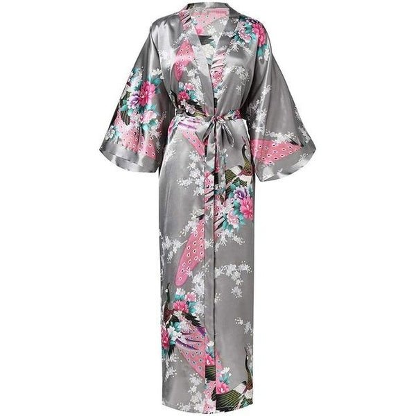 Sexy Women Long Robe With Pocket Wedding Bride Bridesmaid Dressing Gown Rayon Kimono Bathrobe Large Size S-XXXL Night Dress
