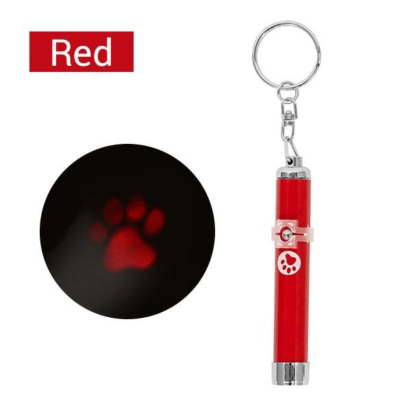 NICREW Portable Creative Funny Pet Cat Toy Training Tool Cat LED Pointer Pen Interactive Toy With Bright Footprints Fish Mice