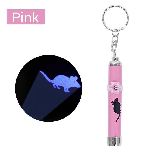 NICREW Portable Creative Funny Pet Cat Toy Training Tool Cat LED Pointer Pen Interactive Toy With Bright Footprints Fish Mice