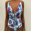 Bikinx Floral print push up one piece swimsuit female Sexy bathers brazilian bikini 2019 Deep v halter swimwear women monokini