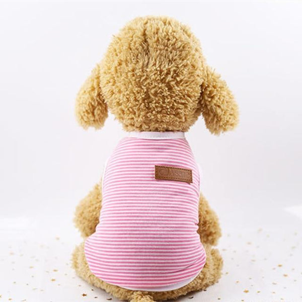 Cute Pet Clothes Striped Cat Clothing Soft Summer Vest Cat Clothes for Cat Kitten Shirt Pet T-shirt Cat Costume Small Dog Clothe
