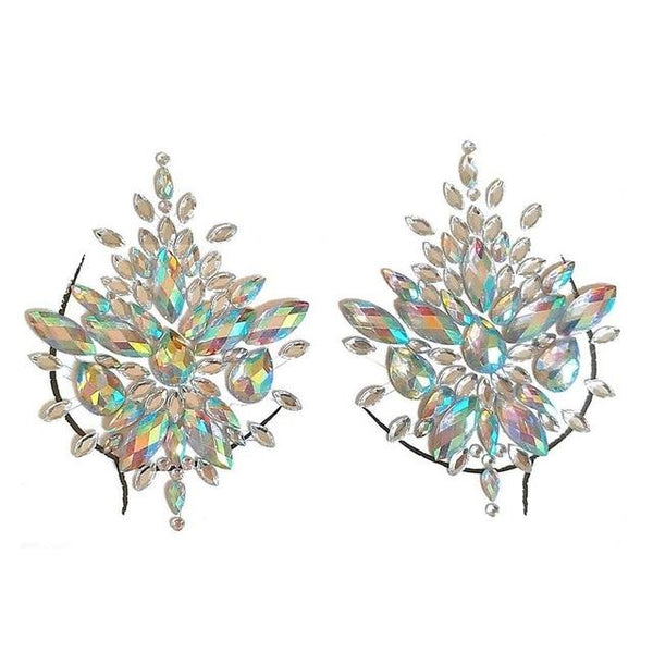 Resin Rhinestone Chest Glitter Sticker For Female Rhinestone Body Chest Tattoo Sticker Decoration Festival Party Ornaments
