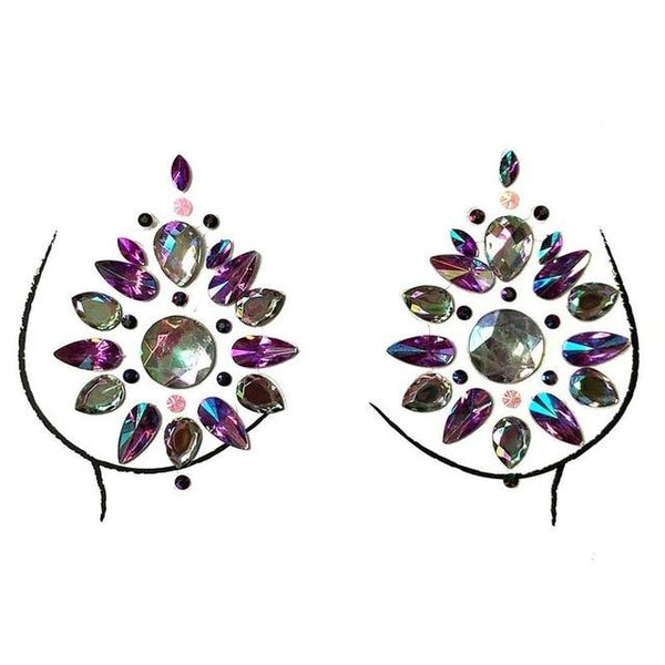 Resin Rhinestone Chest Glitter Sticker For Female Rhinestone Body Chest Tattoo Sticker Decoration Festival Party Ornaments