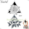 BAOFULI 20 Styles Women Black Flowers Tattoo Transferable Fake 3D Body Art Tatoos Neck Arms Sleeve Rose Temporary Tattoo Sticker