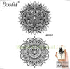 BAOFULI 20 Styles Women Black Flowers Tattoo Transferable Fake 3D Body Art Tatoos Neck Arms Sleeve Rose Temporary Tattoo Sticker