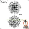 BAOFULI 20 Styles Women Black Flowers Tattoo Transferable Fake 3D Body Art Tatoos Neck Arms Sleeve Rose Temporary Tattoo Sticker