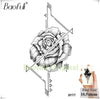 BAOFULI 20 Styles Women Black Flowers Tattoo Transferable Fake 3D Body Art Tatoos Neck Arms Sleeve Rose Temporary Tattoo Sticker