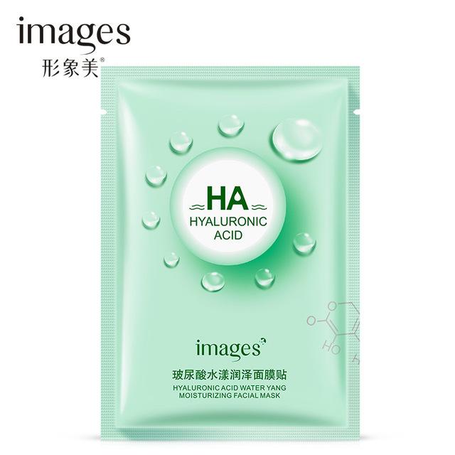 Images 1Pcs Hyaluronic acid Facial Mask Moisturizing Hydrating Skin Care Oil Control Shrink Pore Anti aging Anti wrinkle