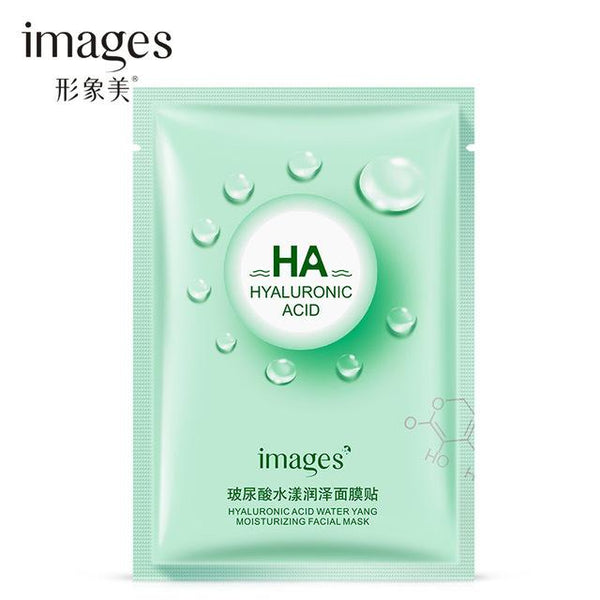 Images 1Pcs Hyaluronic acid Facial Mask Moisturizing Hydrating Skin Care Oil Control Shrink Pore Anti aging Anti wrinkle