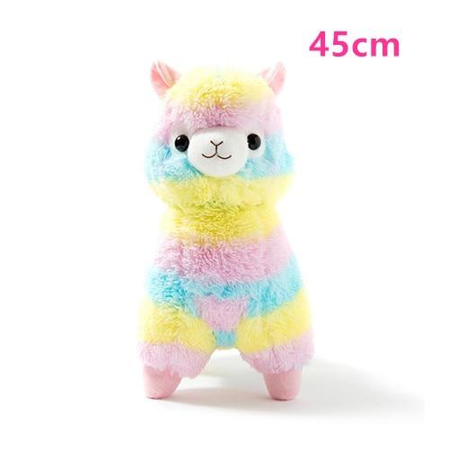 35/45cm Rainbow Alpaca Plush Toy Vicugna Pacos Japanese Soft Plush Alpacasso Sheep Llama Stuffed Toy Gifts for kids and Girls