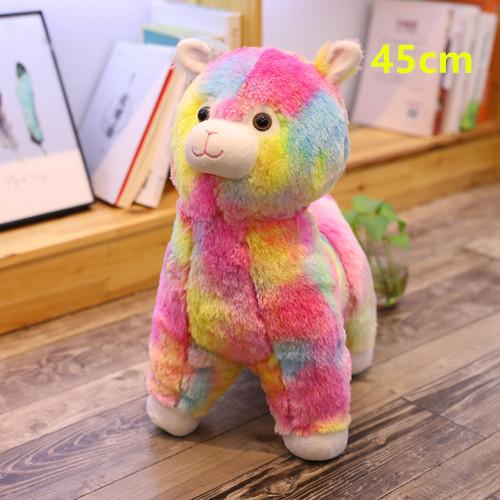 35/45cm Rainbow Alpaca Plush Toy Vicugna Pacos Japanese Soft Plush Alpacasso Sheep Llama Stuffed Toy Gifts for kids and Girls