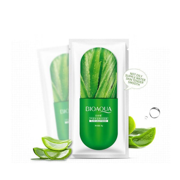 1 Pcs Aloe Vera Jelly Skin Care Plant Facial Mask Moisturizing Oil Control Blackhead Remover Wrapped Mask Face Mask Face Care