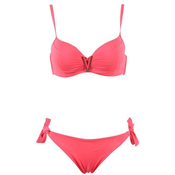 TQSKK 2019 New Sexy Push Up Low Waist Bikinis Solid Women Swimsuit Female Summer Beach Wear Bikini Set Swim Bathing Suit Biquini