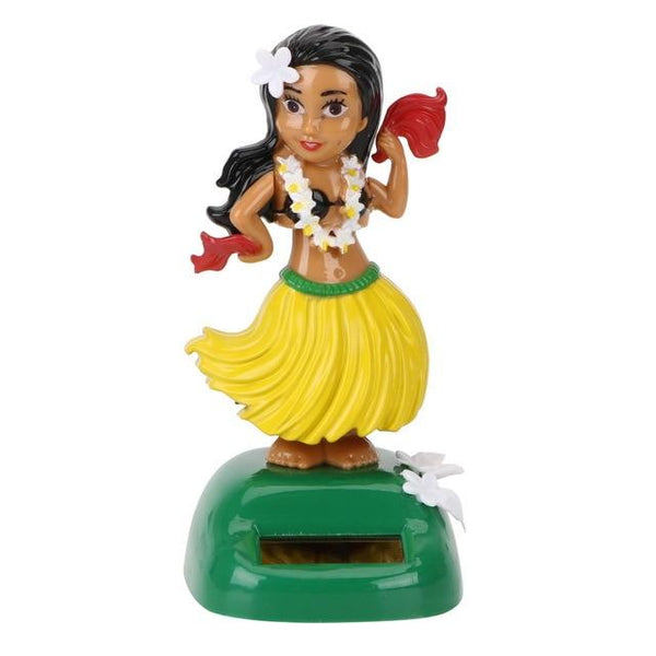 Solar Powered Shaking Head Toy Hula Auto Interior Dashboard Decoration Hawaii Girl Car Ornaments Auto Accessories