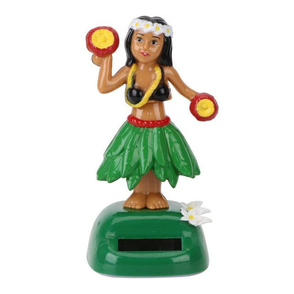 Solar Powered Shaking Head Toy Hula Auto Interior Dashboard Decoration Hawaii Girl Car Ornaments Auto Accessories