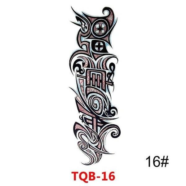 Large Arm Sleeve Tattoo Waterproof Temporary Tattoo Sticker Skull Rose Lotus Women Men Girl Full Flower Body Art Tatoo #288345