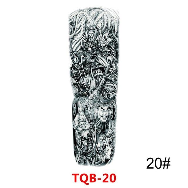 Large Arm Sleeve Tattoo Waterproof Temporary Tattoo Sticker Skull Rose Lotus Women Men Girl Full Flower Body Art Tatoo #288345