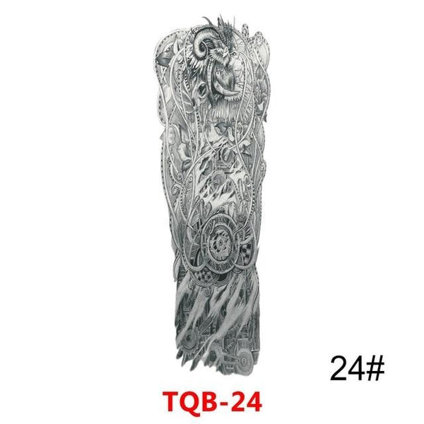 Large Arm Sleeve Tattoo Waterproof Temporary Tattoo Sticker Skull Rose Lotus Women Men Girl Full Flower Body Art Tatoo #288345