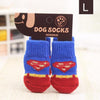 4PCS Warm Puppy Dog Shoes Soft Acrylic Pet Knits Socks Cute Cartoon Anti Slip Anti Skid Socks For Small Dogs Pet Products S/M/L