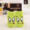 4PCS Warm Puppy Dog Shoes Soft Acrylic Pet Knits Socks Cute Cartoon Anti Slip Anti Skid Socks For Small Dogs Pet Products S/M/L