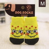 4PCS Warm Puppy Dog Shoes Soft Acrylic Pet Knits Socks Cute Cartoon Anti Slip Anti Skid Socks For Small Dogs Pet Products S/M/L