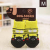 4PCS Warm Puppy Dog Shoes Soft Acrylic Pet Knits Socks Cute Cartoon Anti Slip Anti Skid Socks For Small Dogs Pet Products S/M/L