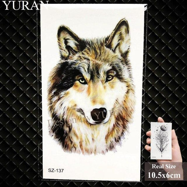 YURAN Black Iceberg Temporary Tattoo Stickers Mountain Arm Art Men Fake Tatoos Triangle Women Rivers Land Water Transfer Tattoo
