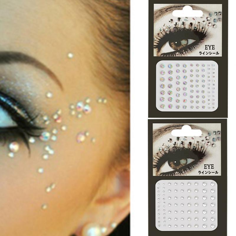 HOT Nail Art Decorations Body Face Jewels Crystal Temporary Eyes Tattoo Festival Party Body Glitter Stickers Flash Rhinestones*