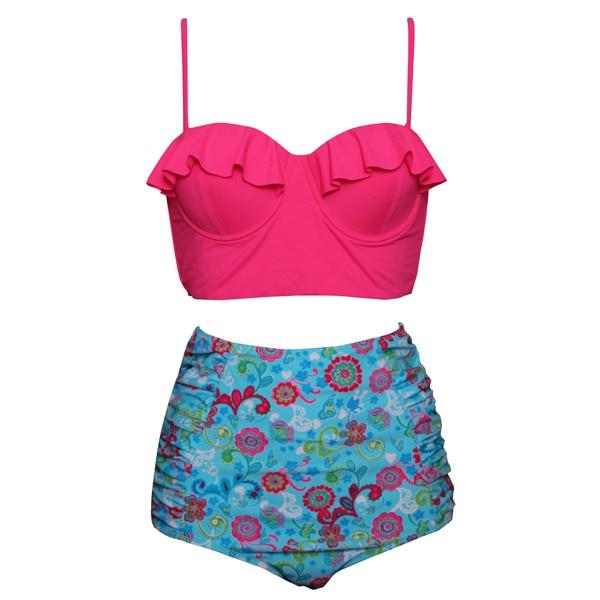 FORUDESIGNS Bikini Tops Push Up Padded Athlete Swimwear Sexy Tops Swimsuit Beachwear Bathing Two-Piece Separates Brazilian Women