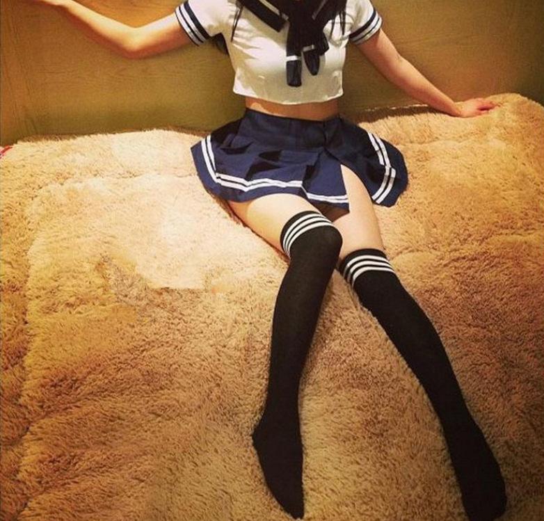 New woman Sexy Lingerie Japanese School Girl students Sailor BabyDolls Uniform Cosplay Outfit Dress with sock Uniform temptation