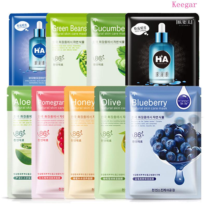 HanChan Skin Care Plant Face Masks Blueberry Honey Moisturizing Whitening Blackhead Remover Sheet Mask Korean Facial Care Mask