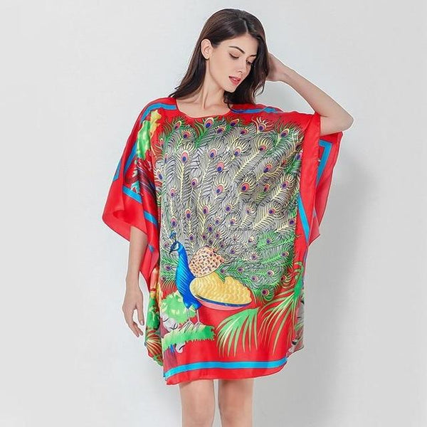 Plus Size Black Women's Summer Lounge Robe Lady New Sexy Home Dress Rayon Nightgown Large Loose Sleepwear Bathrobe Gown S002-B