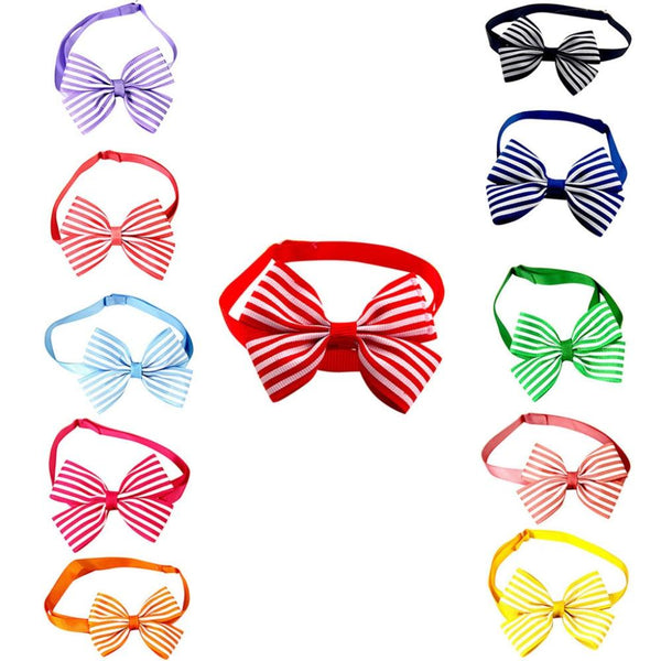 Fashion Cute Dog Puppy Cat Kitten Pet Toy Kid Bow Tie Necktie Clothes decoration Pet Dog Puppy Cat Bowtie adjustable Stripe