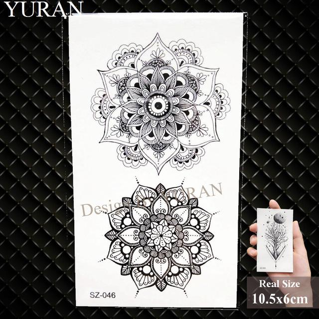 Children Cartoon Temporary Tattoo Sticker Men Gun AK47 Waterproof Fake Black Lines Flower Mountain Cute Tattoo Women Kids Planet