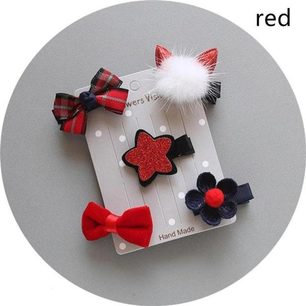 5pcs/lot Pet Dog Hair Clips Hairpins Bow Flower Kitten Puppy Grooming Supplies For Small Dog Teddy Chihuahua A30