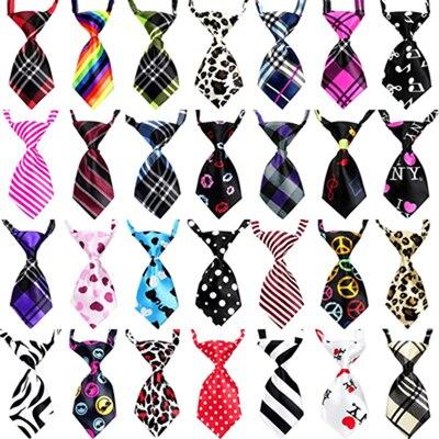 50/100 pcs/lot Mix Colors Wholesale Dog Tie Grooming Supplies Rabbit Cat Bow Tie Product Adjustable Pet Bowtie Accessories