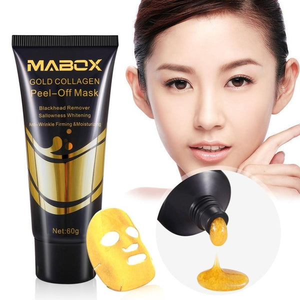 24K Gold Collagen Peel-Off Face Mask Bamboo charcoal Blackhead Remover Whitening Firming Skin Moisturizing Face Mask Skin Care