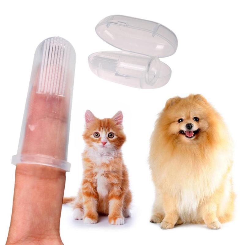 Pet Finger Toothbrush Dog Cat Tartar Teeth Cleaning Tools for Puppy Cat Kitten Grooming Toothbrush Dog Cat Accessories Dropship