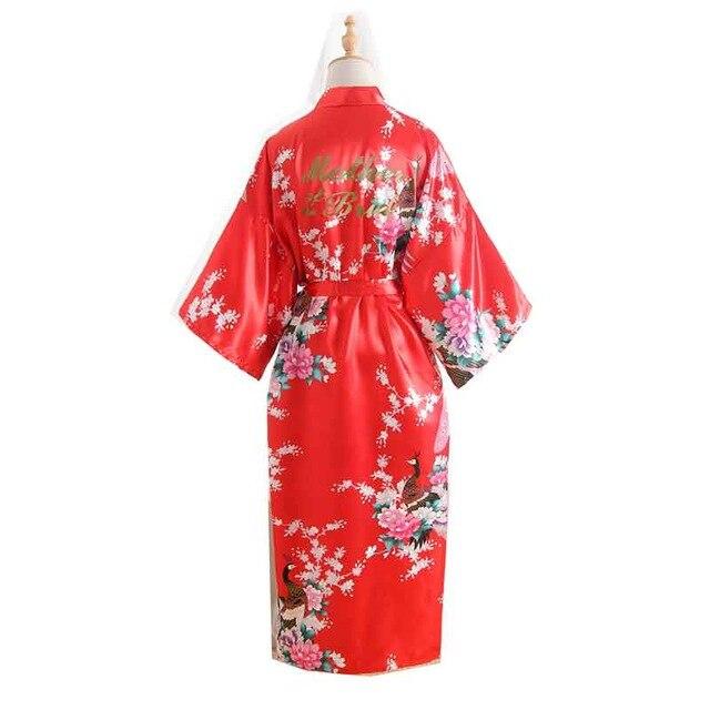 Mother Of The Bride Robes Maid of Honor Bridesmaid Robe New Satin Wedding Personalized Matching Bathrobe Sexy Floral Gift Robe